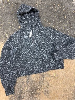 lululemon Black & Gray Camouflage Half-Zip Scuba Hoodie